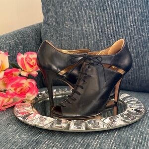 Report Signature Black Lace-Up Heels